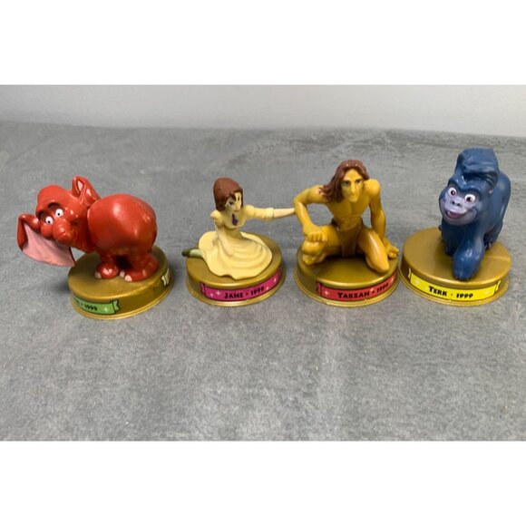 Vintage 2002 Disney Tarzan Figurine Set of 4 Characters From McDonalds 100 Years - Picture 11 of 12